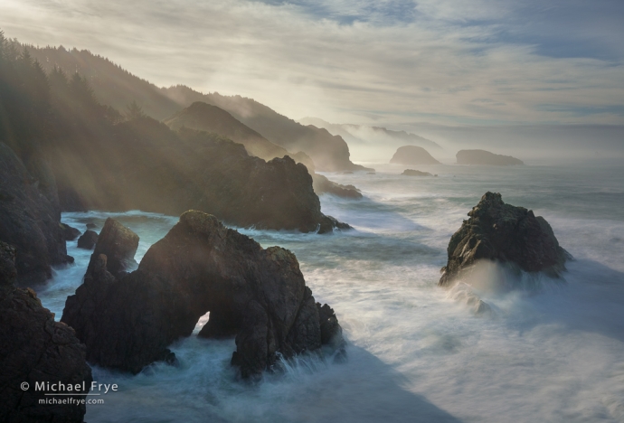 Misty morning along the Oregon Coast, USA