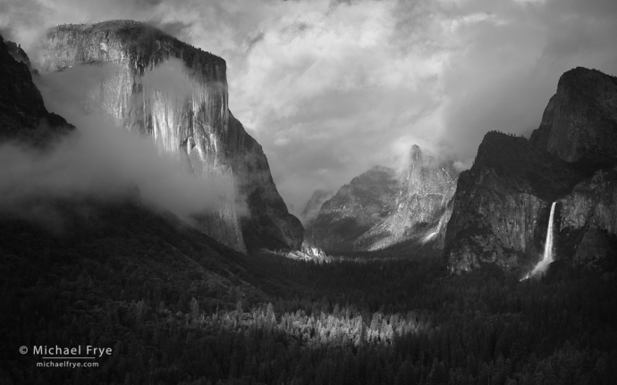 Yosemite Valley on a stormy afternoon, Yosemite NP, CA, USA
