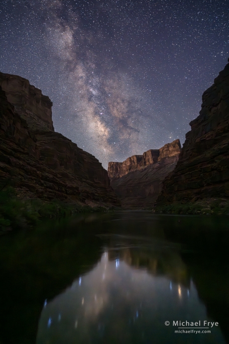 Milky Way above the Colorado River, Grand Canyon NP, AZ, USA