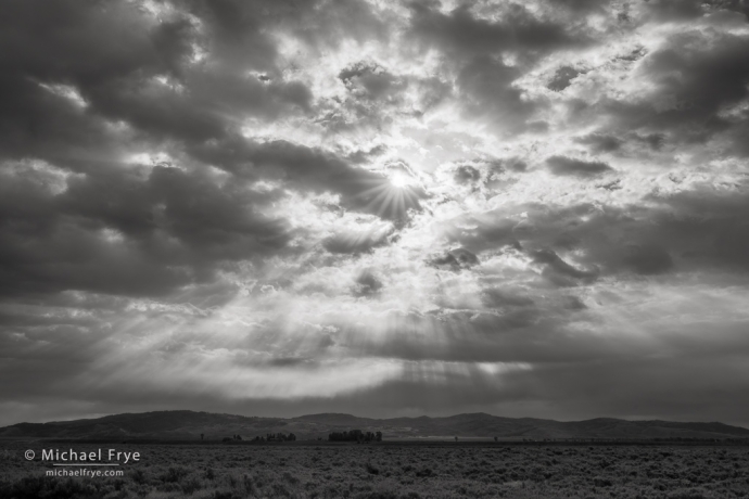 Clouds and sunbeams, Grand Teton NP, WY, USA