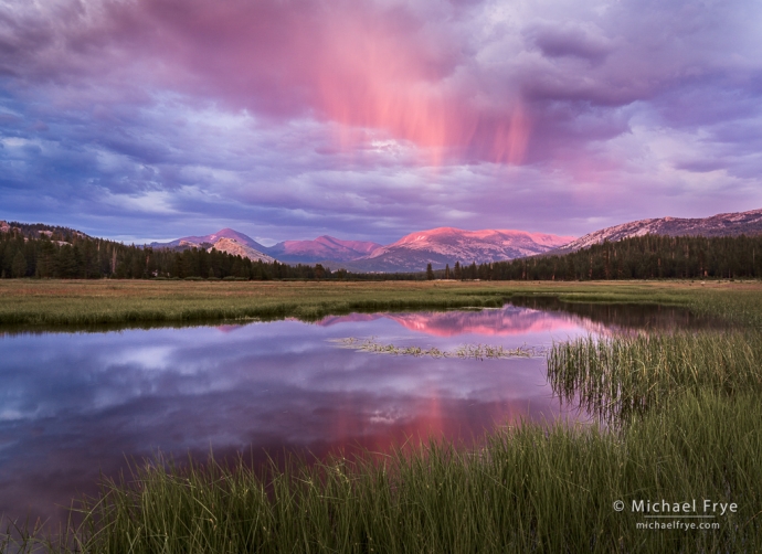 Sunset clouds, Tuolumne Meadows, Yosemite NP, CA, USA