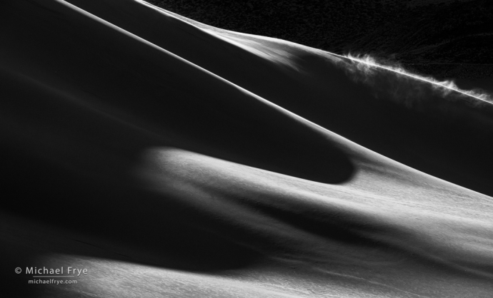 Wind-blown sand, Mojave Desert, California