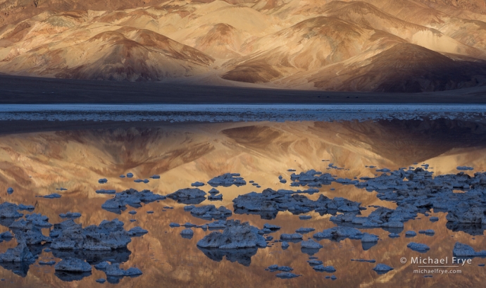 7. Badlands, reflections, and salt formations, Death Valley NP, CA, USA