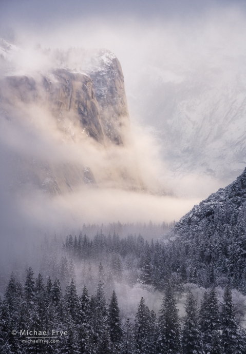 1. Light and mist on Washington Column, Yosemite NP, California