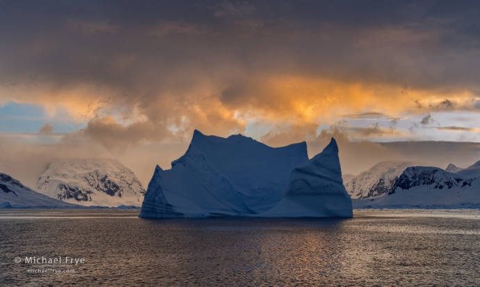 Iceberg at sunset, Antarctica